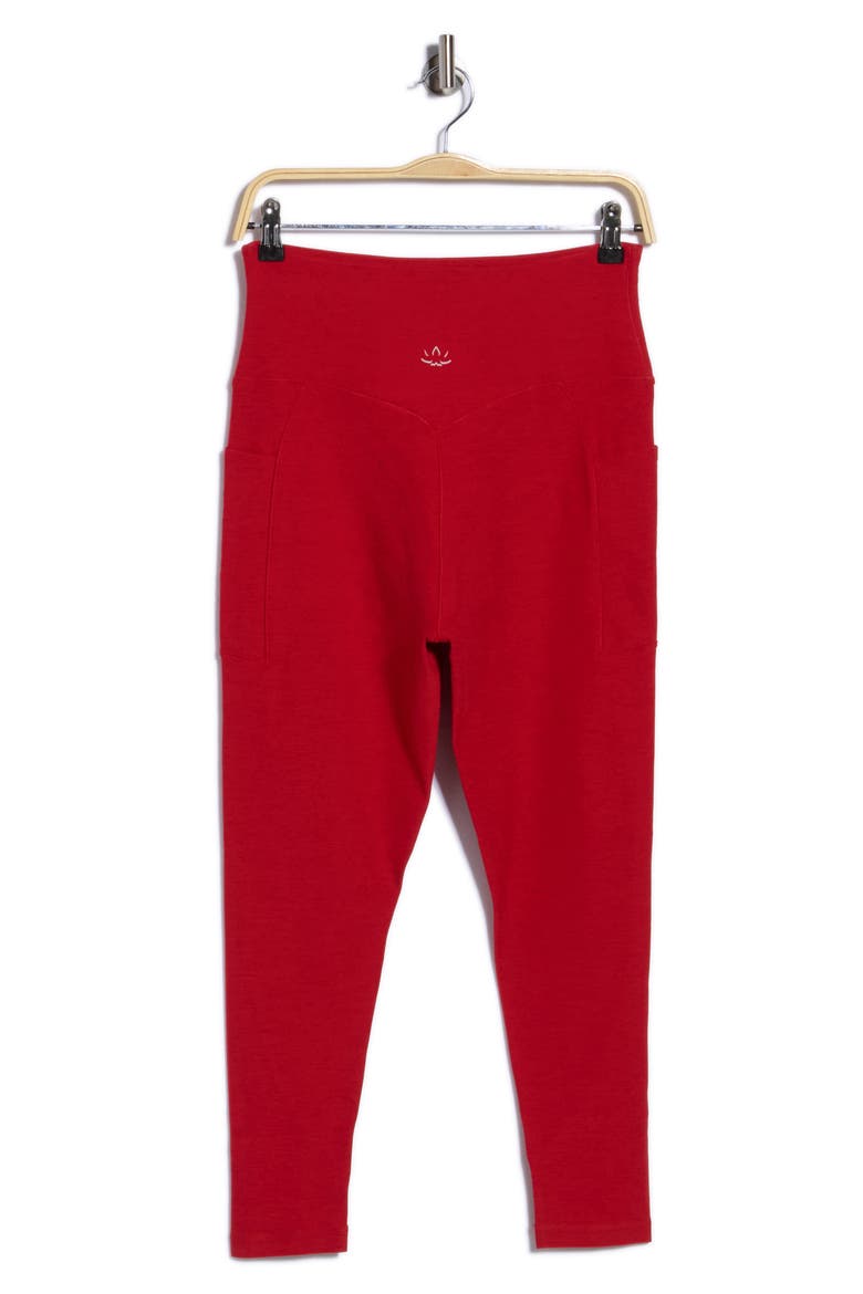 Spacedye Be Free Pocket High Waist Leggings, Alternate, color, HOLLY RED HEATHER