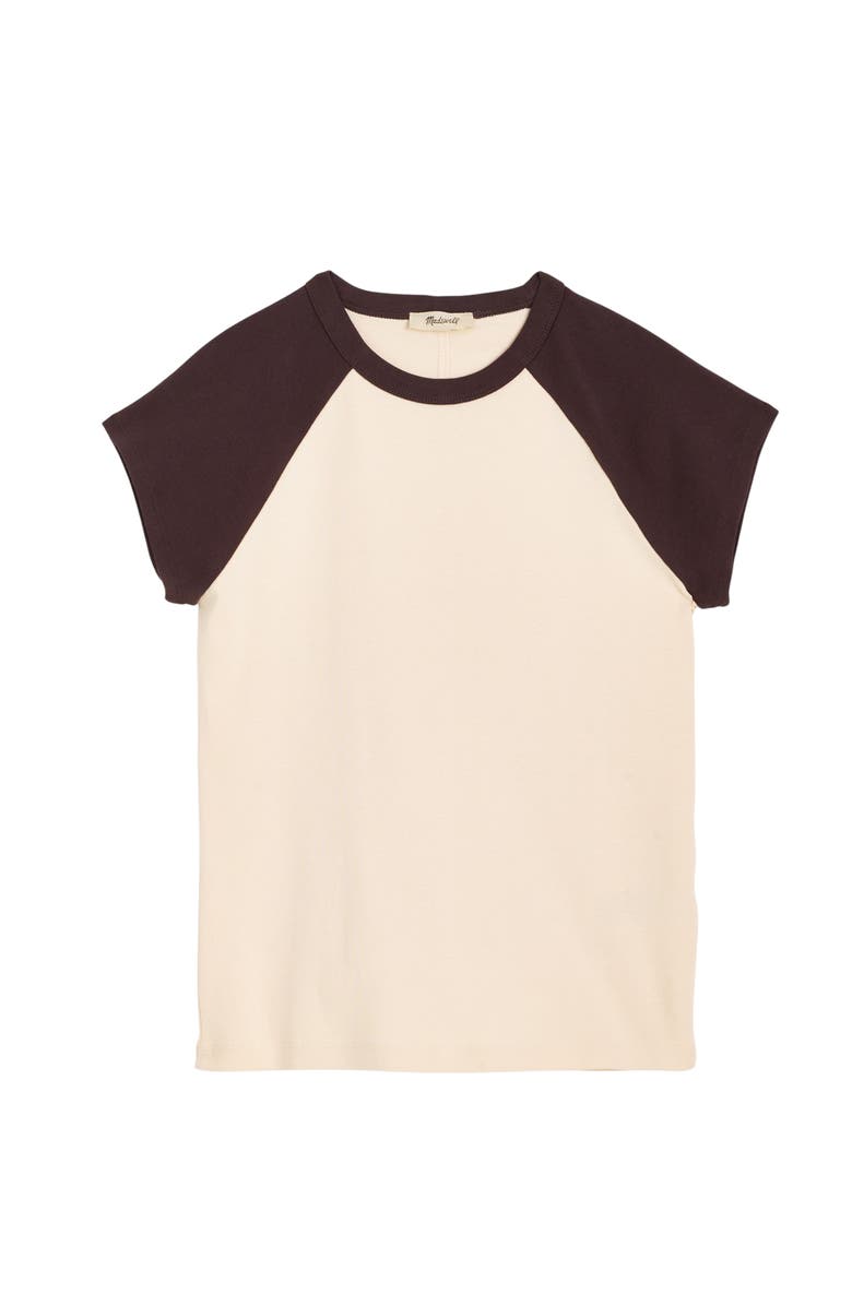 Madewell '90s Crewneck Raglan T-Shirt, Alternate, color, Colorblock