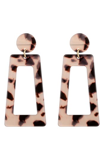 Eye Candy Los Angeles Tina Drop Earrings In Beige