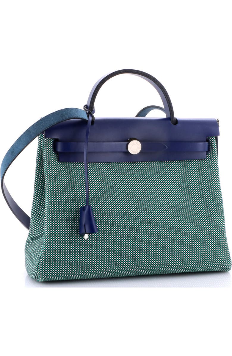 Pre-Owned Hermes Herbag Zip Criss Viking Toile and Leather 31, Alternate, color, Bleu Encre