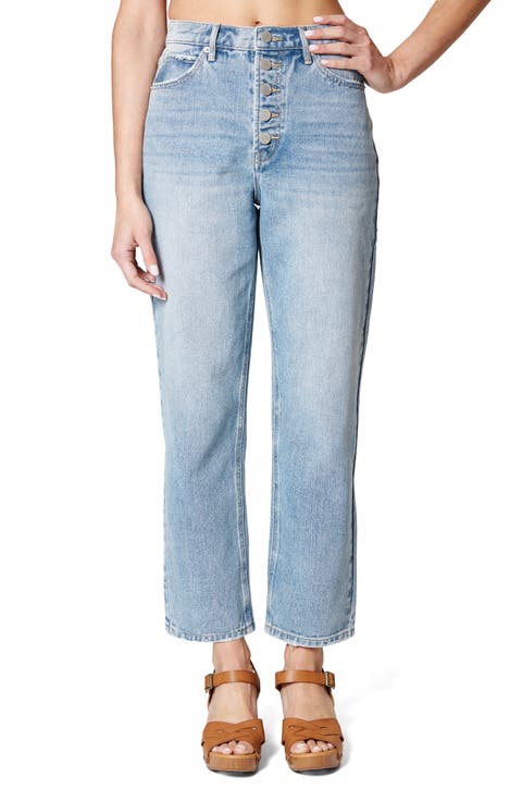 '90s High Waist Button Fly Loose Jeans