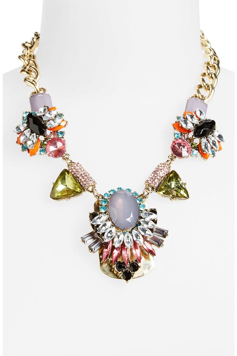 Crystal Statement Necklace, Alternate, color, GLD/MULT