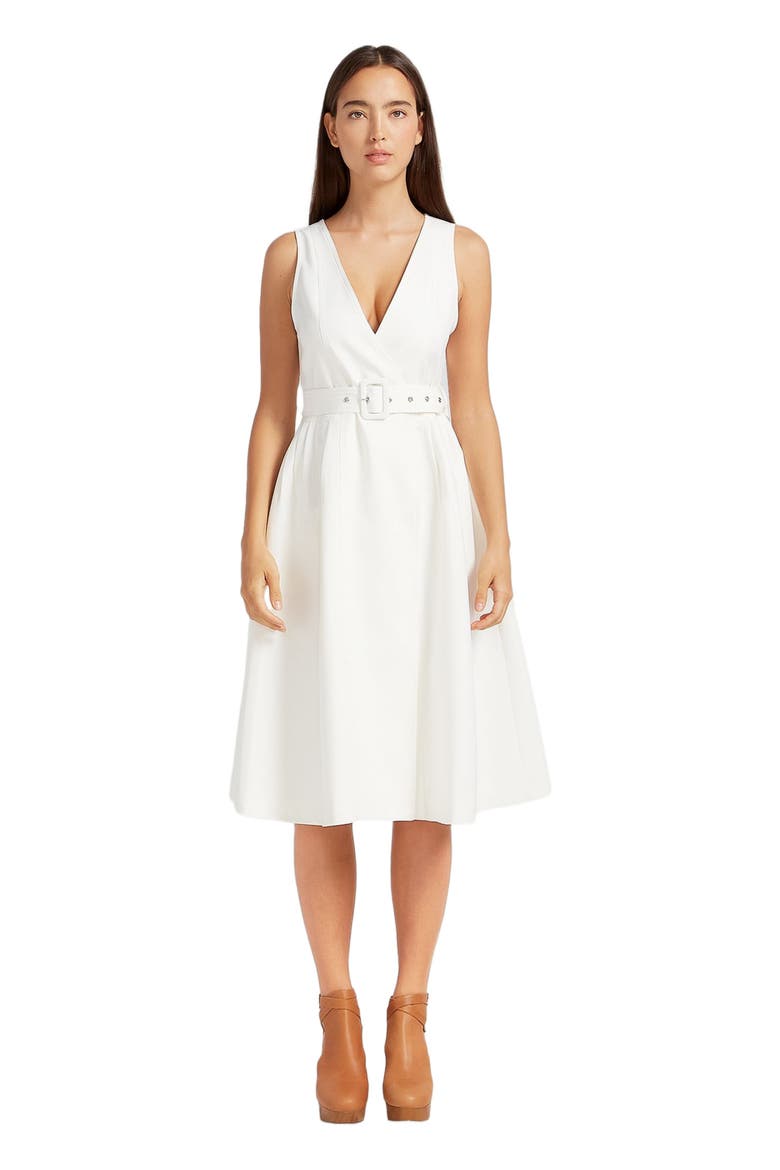 Miss Independence Midi Dress, Main, color, White