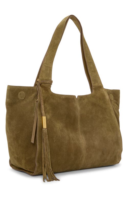Vince Camuto Aleah Suede Tote In Brown