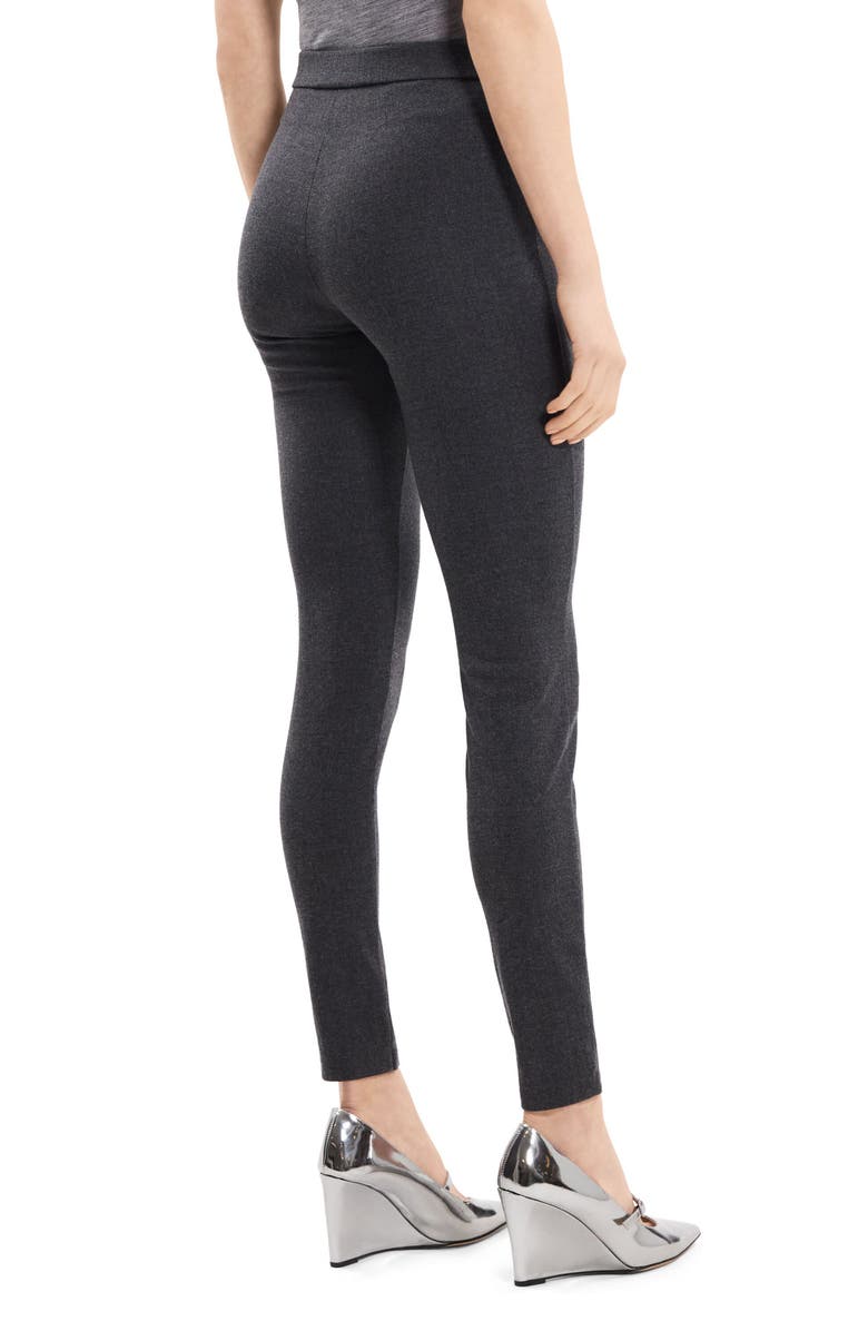 Theory Adbelle High Waist Stretch Virgin Wool Blend Ankle Pants, Alternate, color,