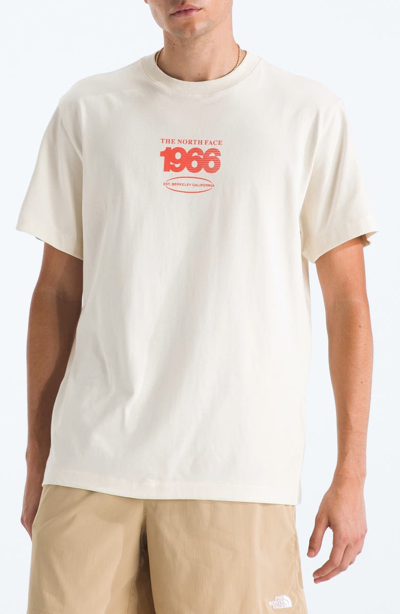 The North Face Logo Graphic Cotton T-Shirt, Main, color, White Dune