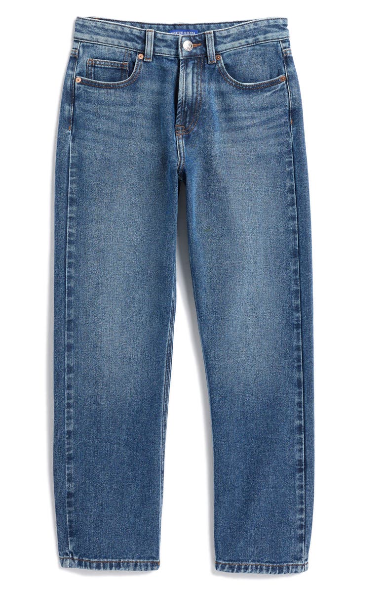 Scotch & Soda Kids' Medium Straight Fit Jeans, Main, color, Indigo Force