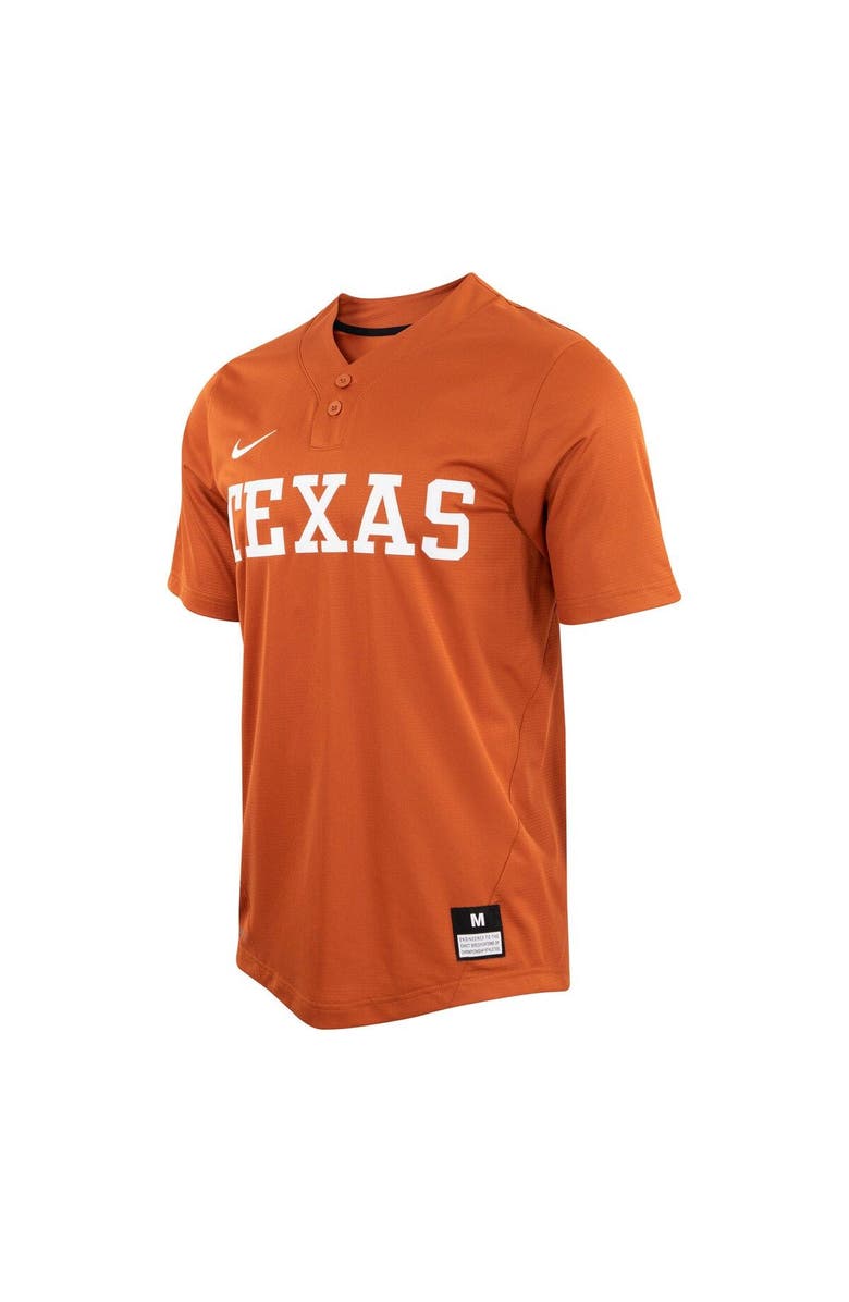 Nike Unisex Nike Texas Orange Texas Longhorns Two-Button Replica Softball Jersey, Alternate, color,
