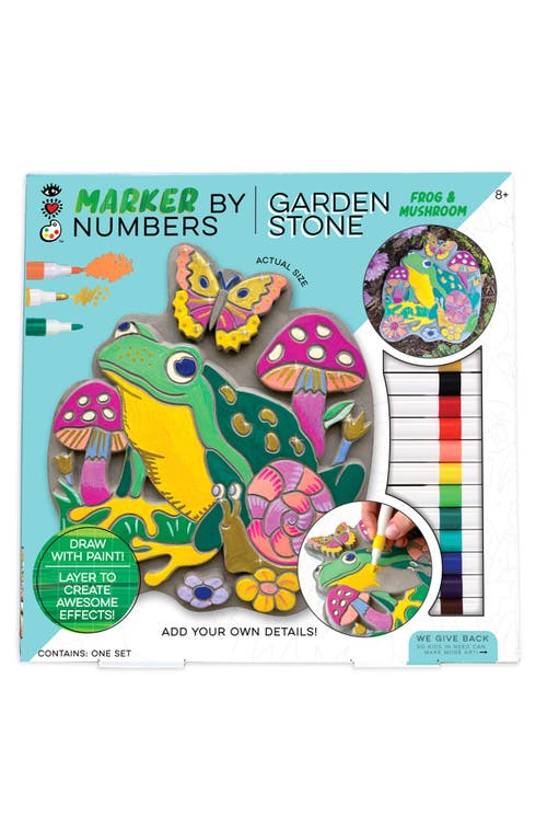 BRIGHT STRIPES Marker by Number Garden Stone Activity Set in Multi  product