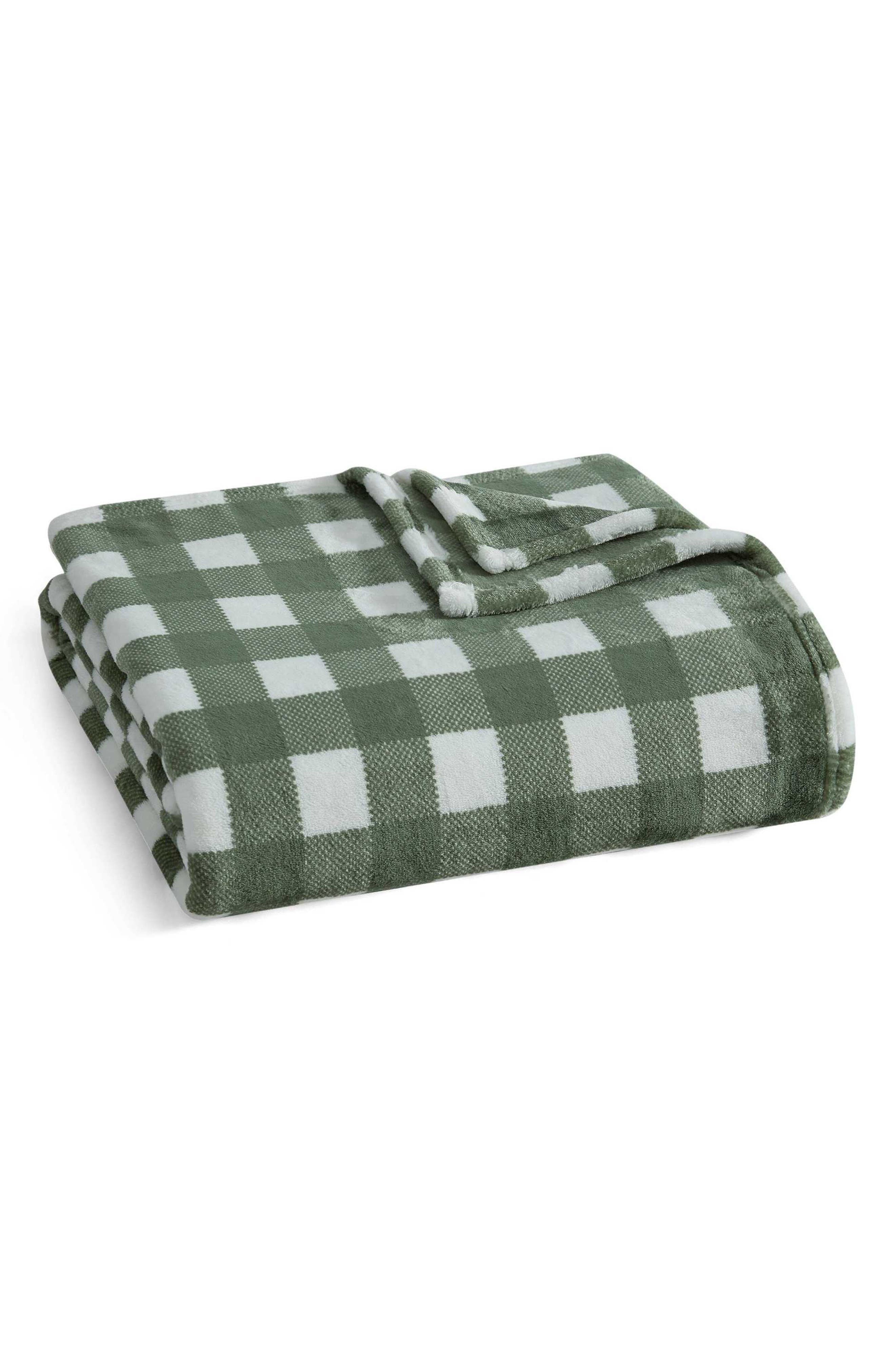 Madison Gingham Throw Blanket