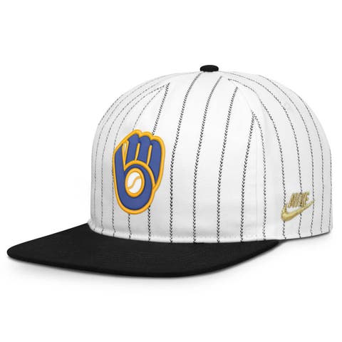 Men's Nike White/Black Milwaukee Brewers Cooperstown Collection Pro Adjustable Hat