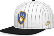 Nike Men's Nike White/Black Milwaukee Brewers Cooperstown Collection Pro Adjustable Hat