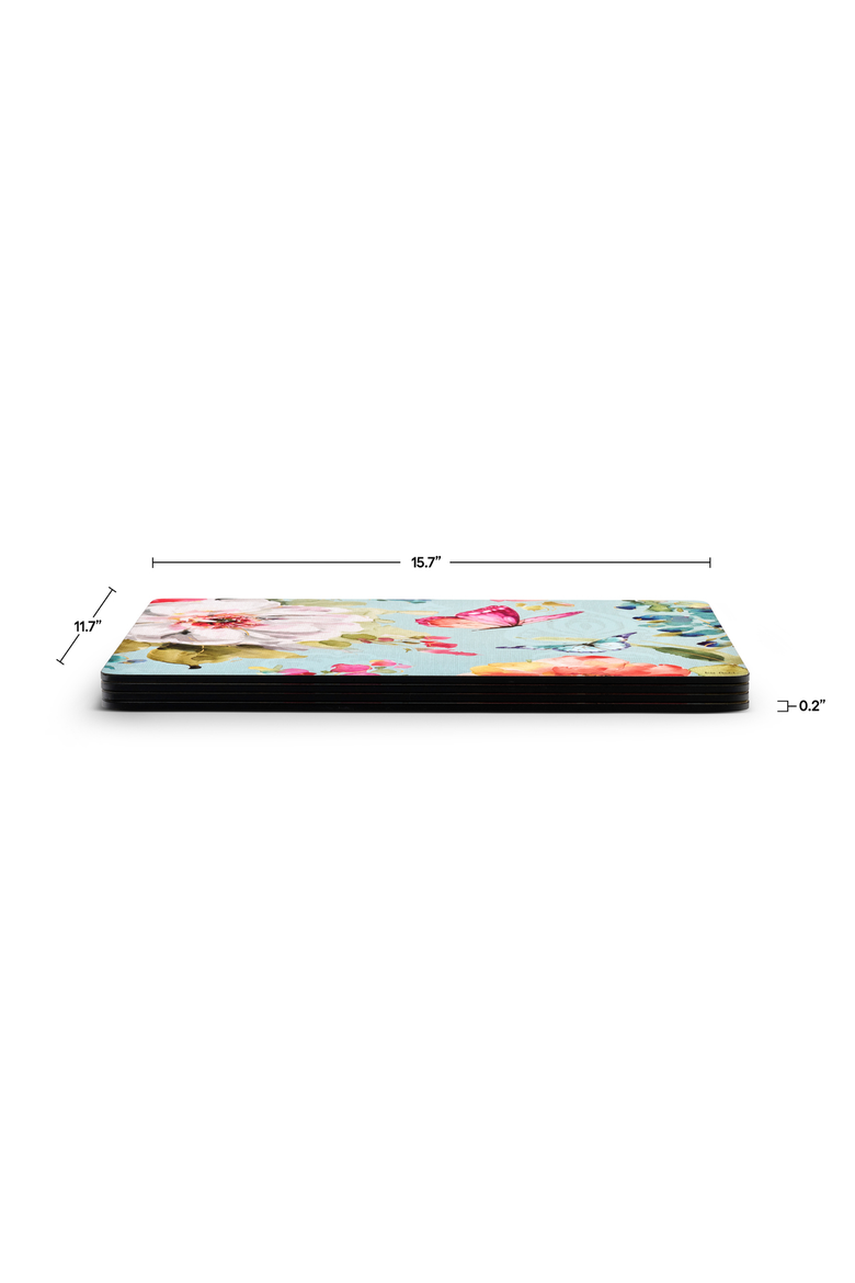 Colorful Breeze Set of 4 Cork Back Placemats, Alternate, color, Multi