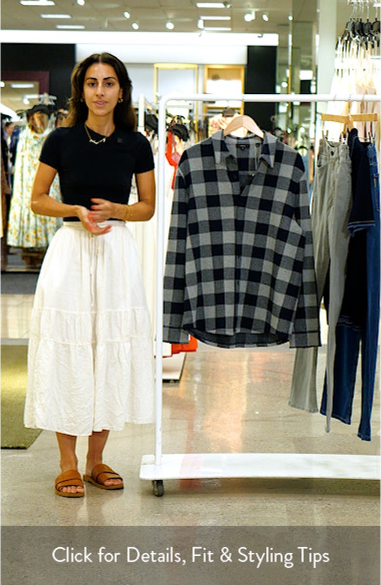 Plaid Knit Button-Up Shirt Jacket, sales video thumbnail