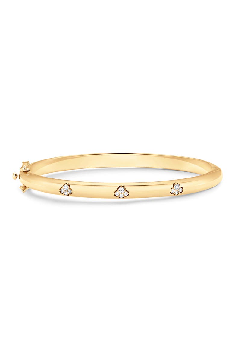 Dujour Diamond Bangle, Main, color, YELLOW GOLD