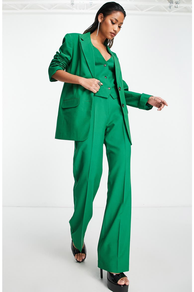 Slim Straight Leg Suit Trousers, Alternate, color, MEDIUM GREEN