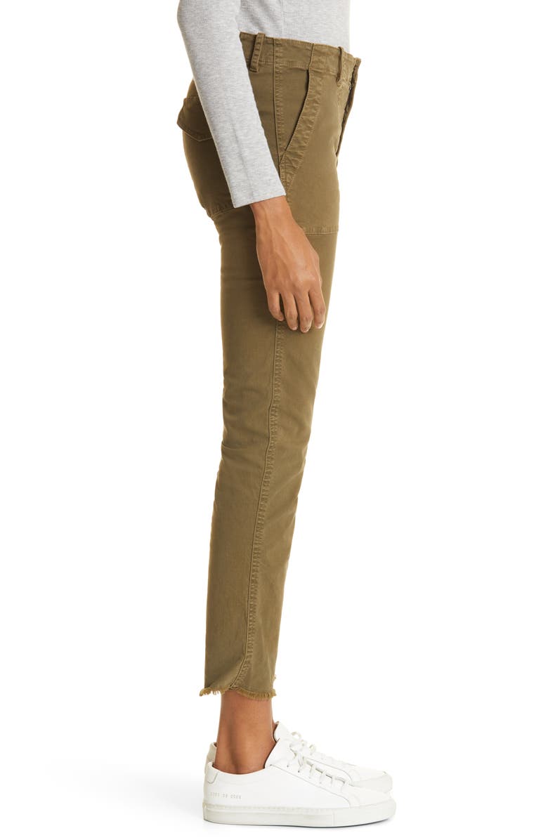 Nili Lotan Jenna Raw Hem Crop Cotton Stretch Twill Pants, Alternate, color,