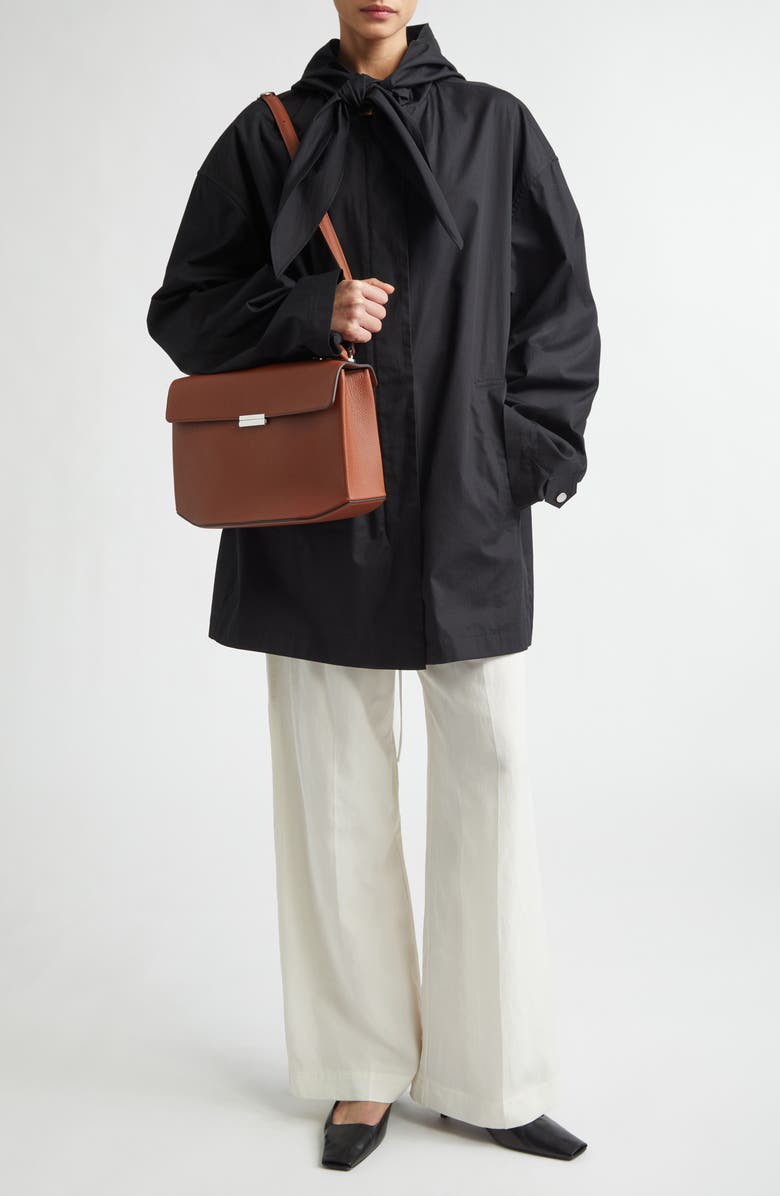 TOTEME Technical Cotton Scarf Jacket, Alternate, color, Black