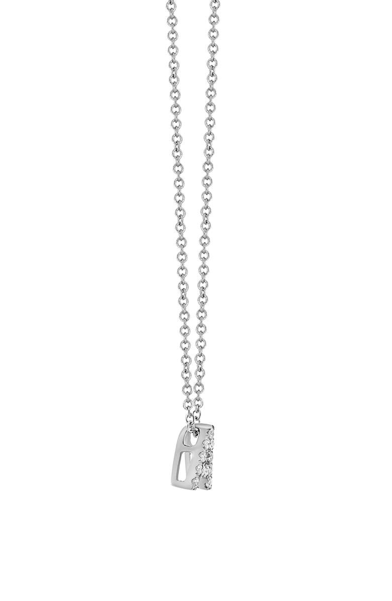 Bony Levy Diamond Pavé Initial Pendant Necklace, Alternate, color, 18K White Gold - A
