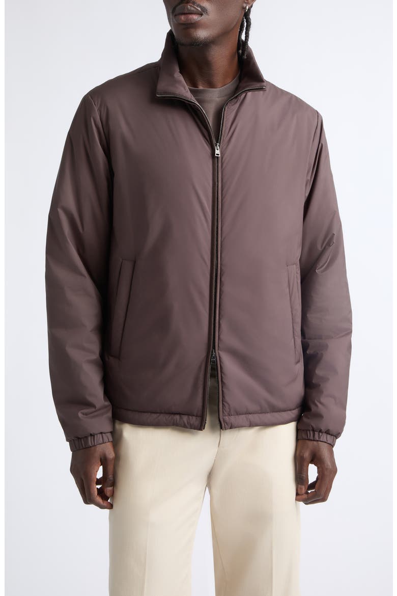 Light Matte Bomber Jacket, Main, color, 8800 CHOCOLATE BROWN