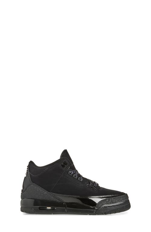 Nike Kids' Air Jordan 3 Retro Sneaker In Off Noir/black/black