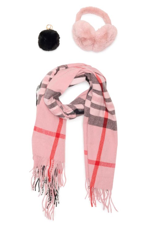 Scarf, Earmuff & Keychain Accessory Set
