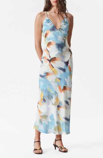 & Other Stories Print Maxi Satin Slipdress