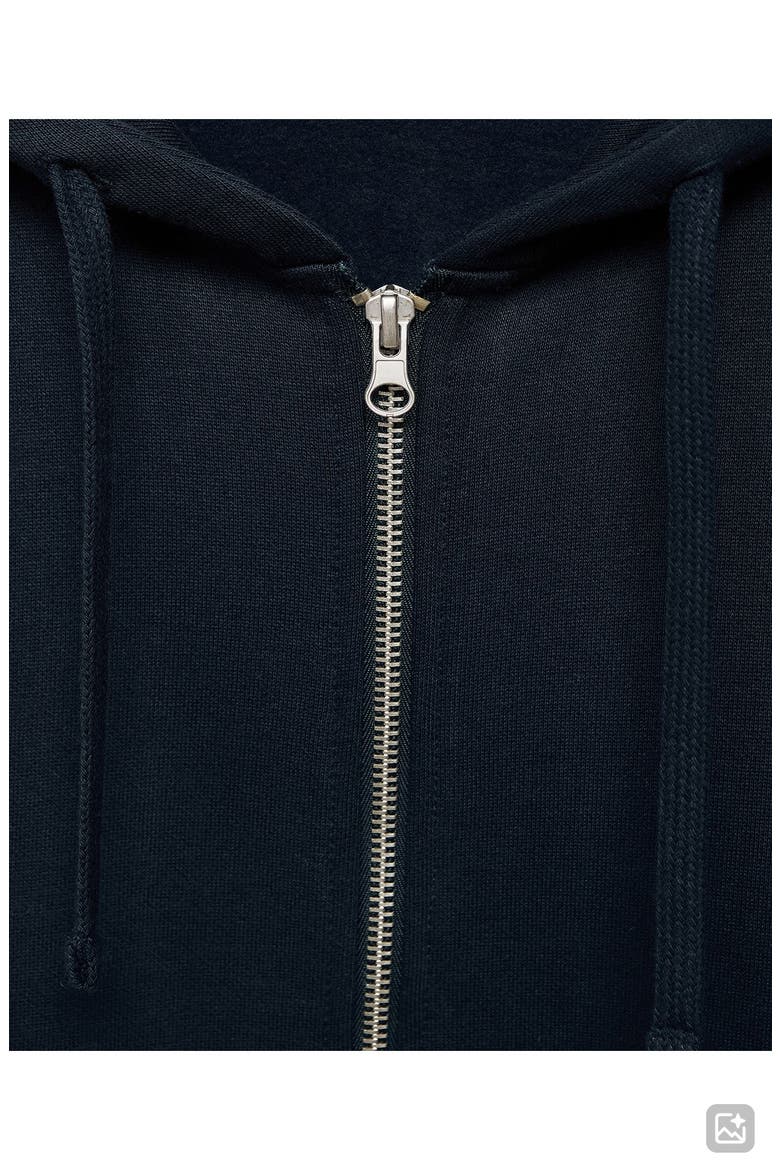 Shrunken Zip Hoodie, Alternate, color, NAVY
