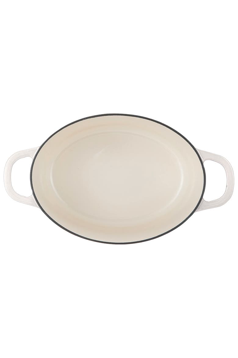 7 Quart Oval Enameled Cast Iron Dutch Oven, Alternate, color, White