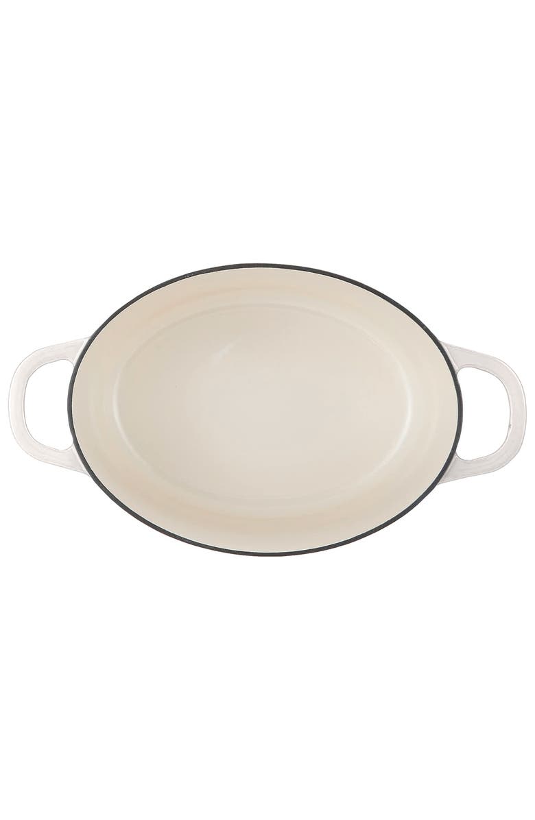 Crockpot 7 Quart Oval Enameled Cast Iron Dutch Oven, Alternate, color, White