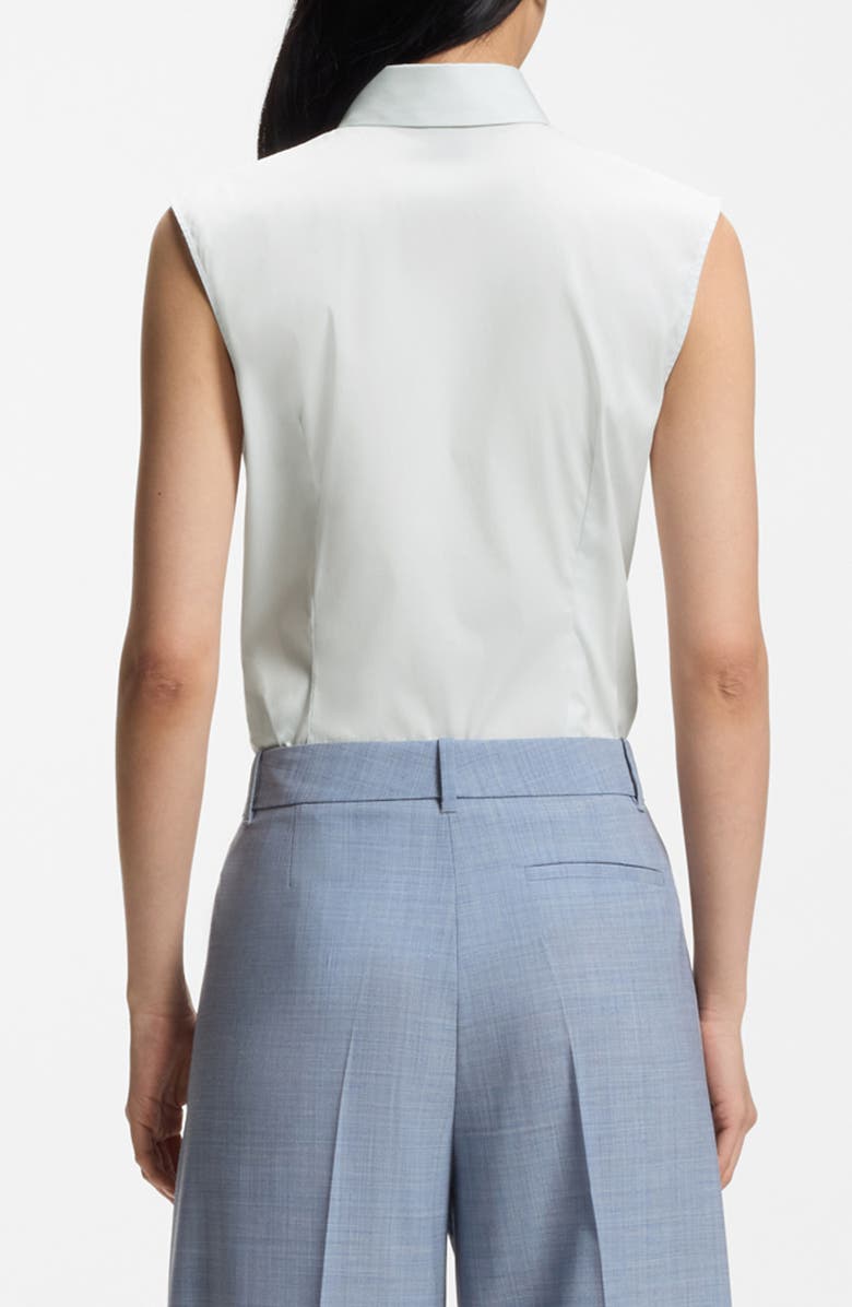 BOSS Burbella Darted Sleeveless Top, Alternate, color, Pale Lagoon