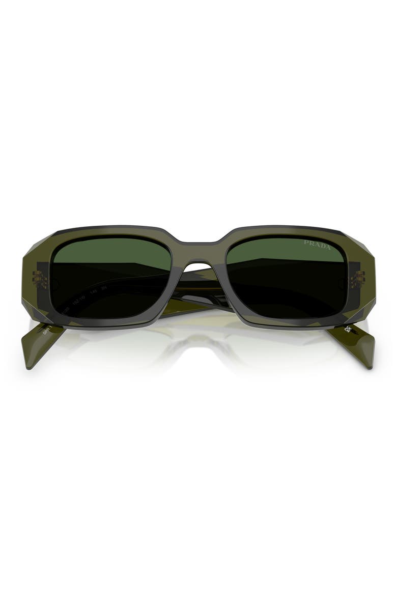 51mm Rectangular Sunglasses, Alternate, color, DARK GREEN
