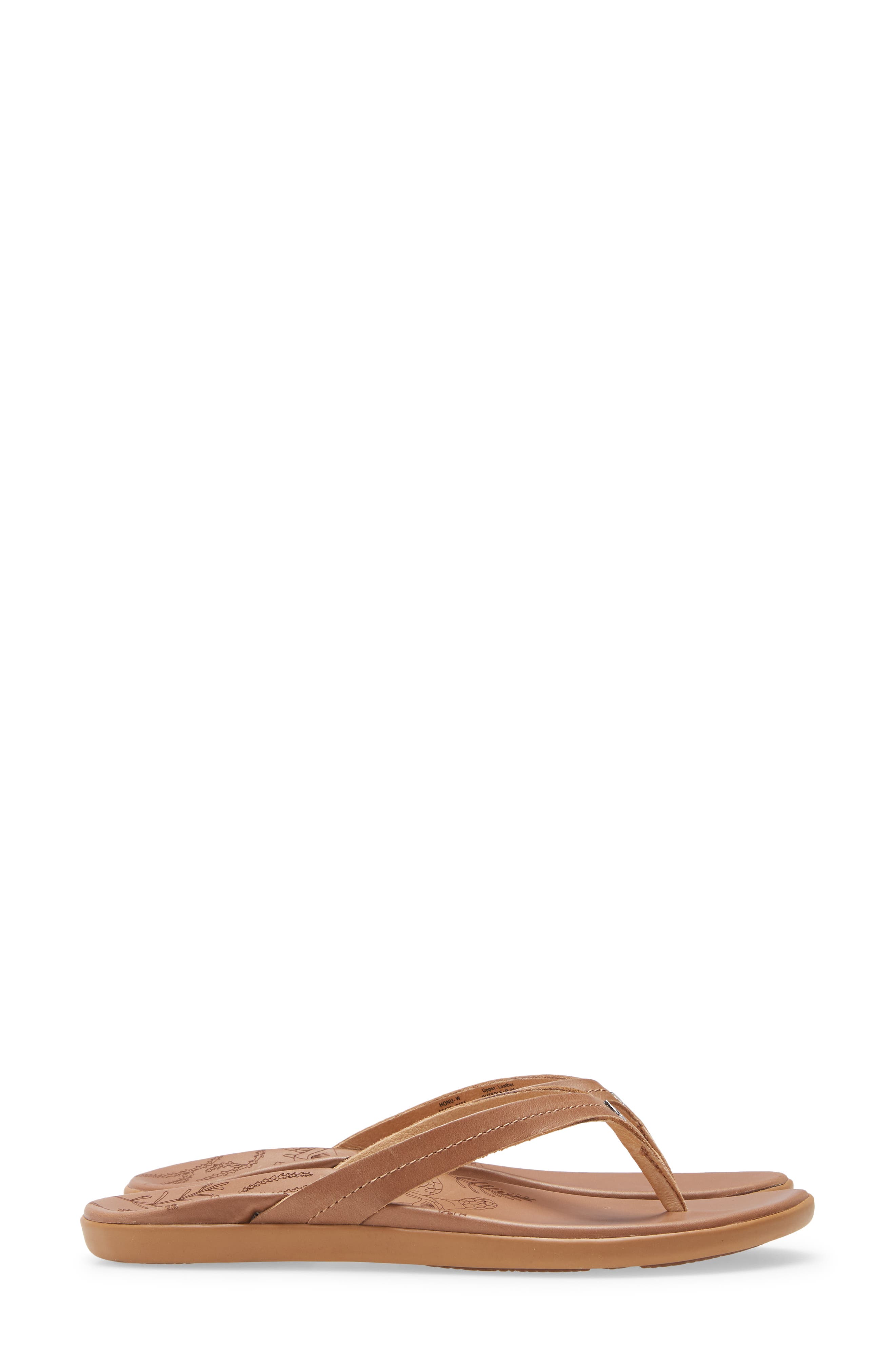 Honu Flip Flop, Alternate, color, TAN/ TAN LEATHER