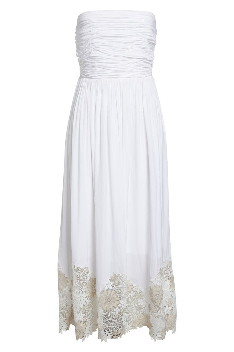 Milani Strapless Lace Detail Dress, Alternate, color, IVORY