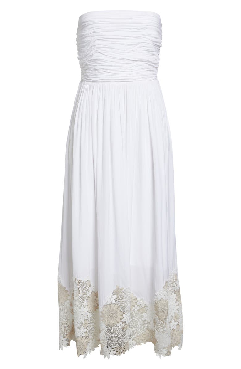 Ramy Brook Milani Strapless Lace Detail Dress, Alternate, color, Ivory