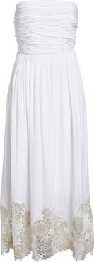 Ramy Brook Milani Strapless Lace Detail Dress