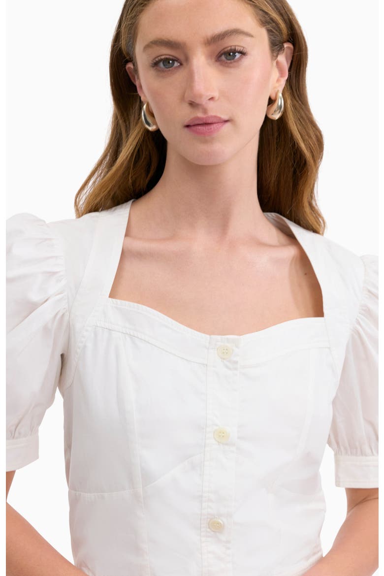 Brielle Poplin Shirt, Alternate, color, Ivory