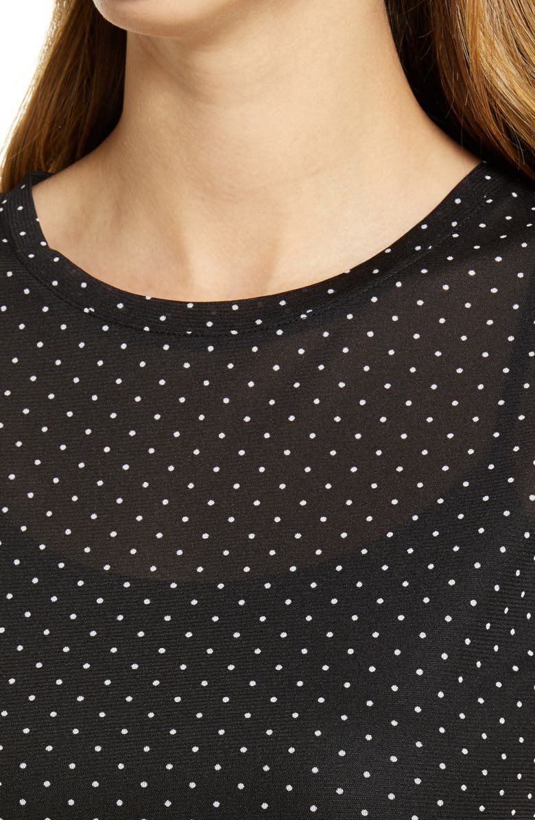 Halogen<sup>®</sup> Crewneck Mesh Top, Alternate, color,