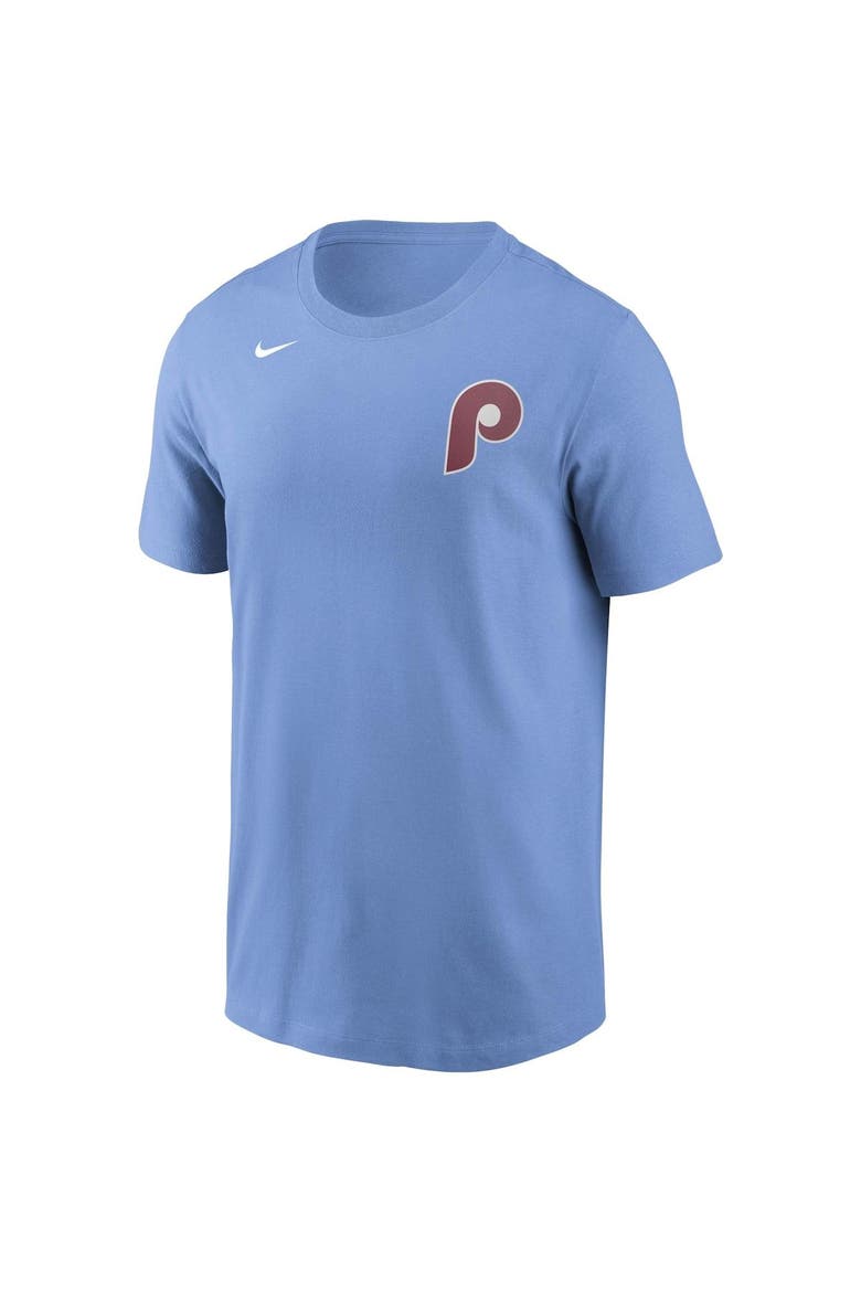 Men's Nike Rhys Hoskins Light Blue Philadelphia Phillies Name & Number T-Shirt, Alternate, color, Light Blue