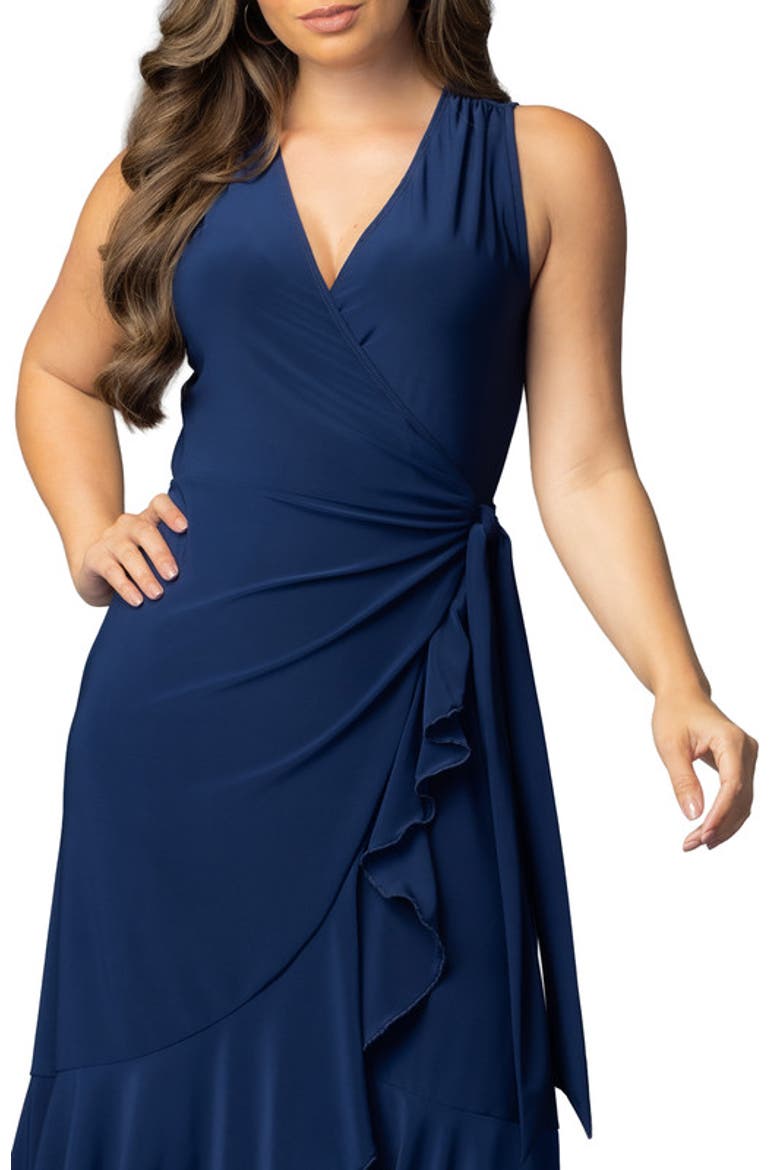 Laguna Sleeveless Wrap Dress, Alternate, color, Nouveau Navy