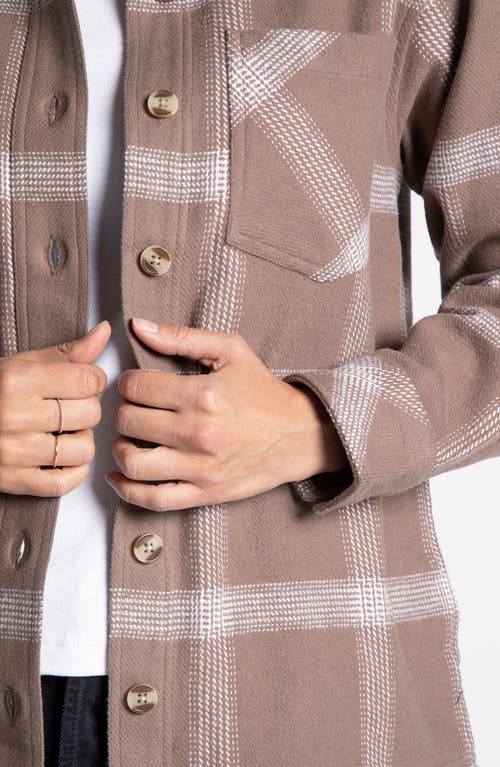 Thread & Supply Vera Plaid Cotton Shirt Jacket In Brown