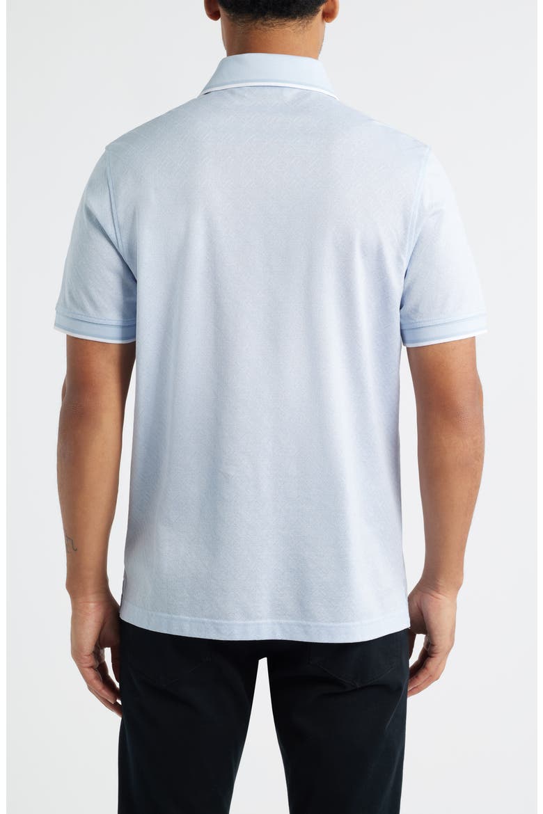 Diamond Piqué Cotton Polo, Alternate, color, ICE