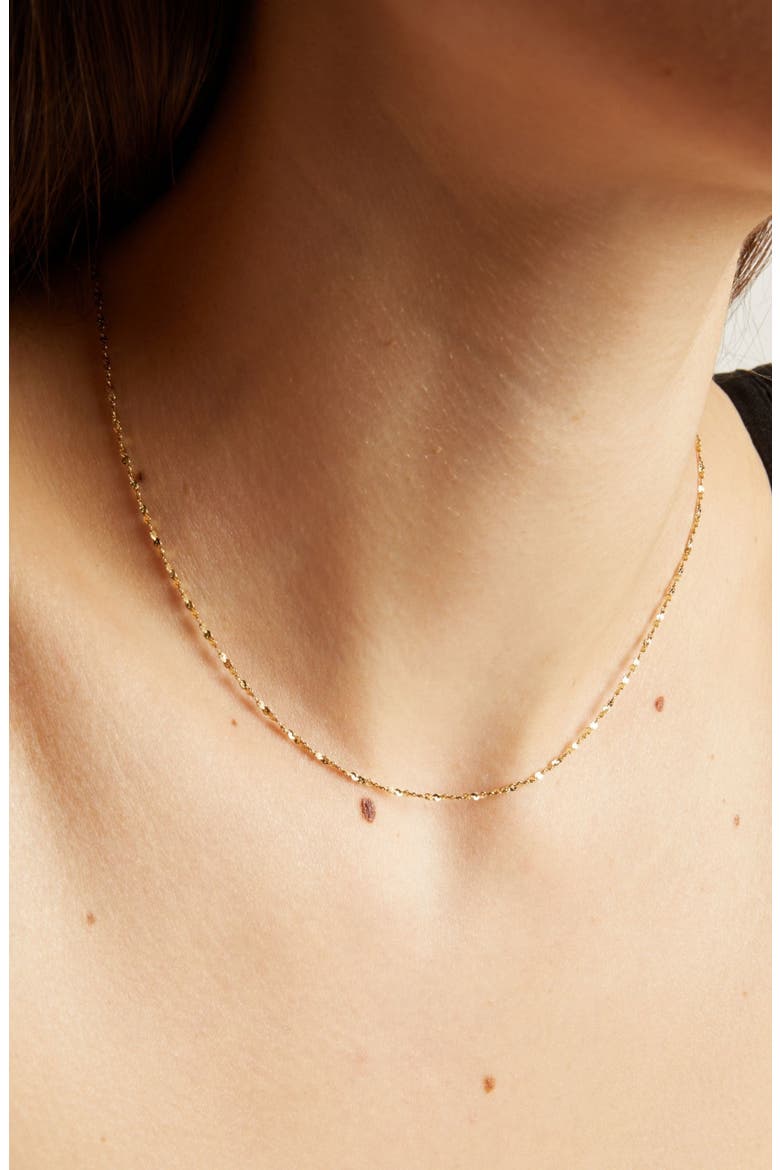 Unbreakable Barely There Chain Necklace, Alternate, color, Yellow