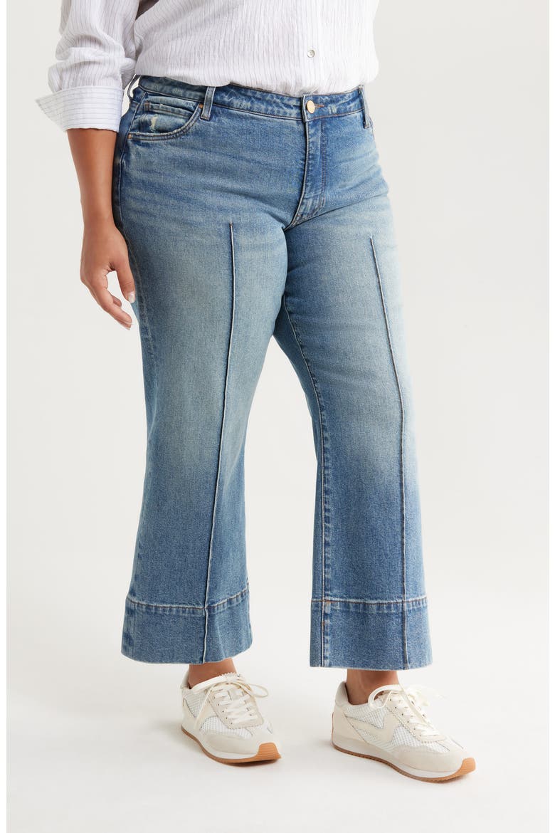 Meg Seamed High Waist Ankle Wide Leg Jeans, Alternate, color, FAITH W/MED BAS