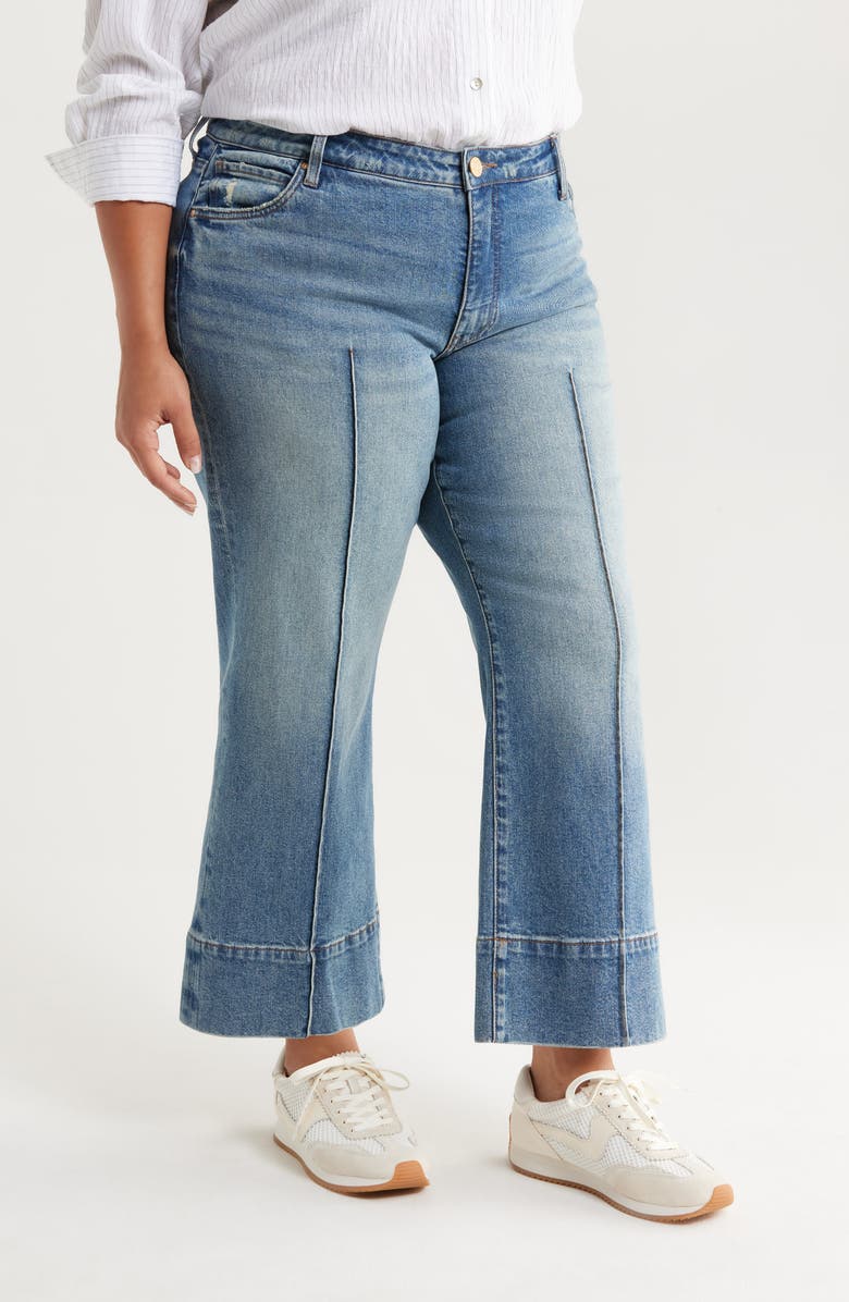 KUT from the Kloth Meg Seamed High Waist Ankle Wide Leg Jeans, Alternate, color, Faith W/Med Bas