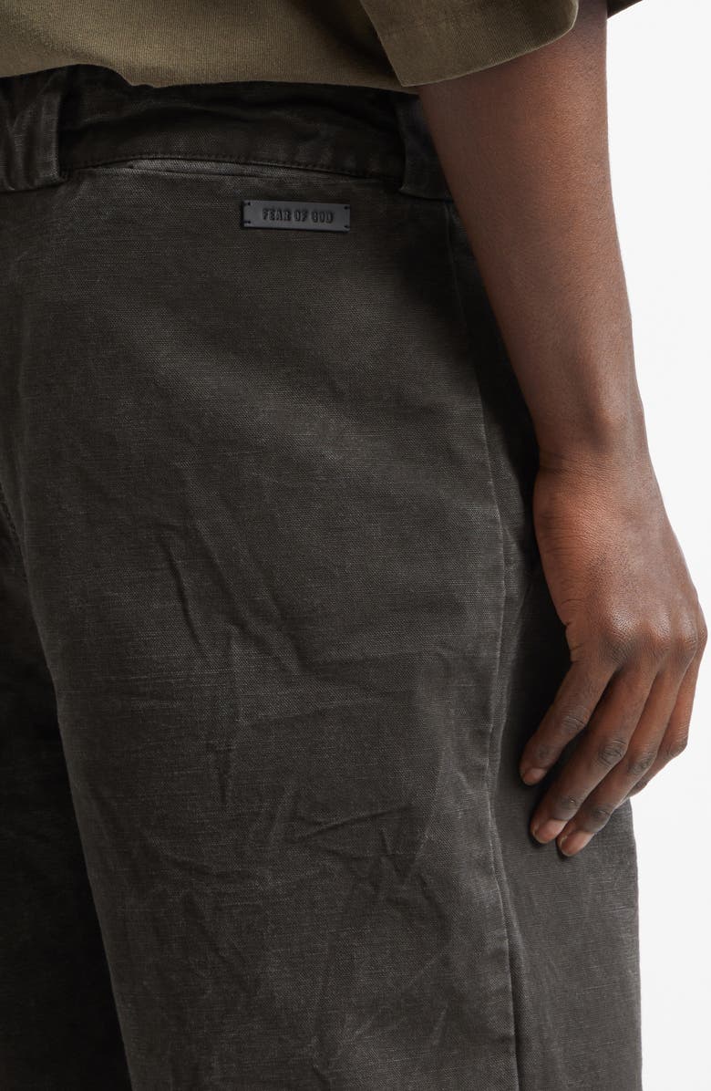 Fear of God Washed Canvas Utility Pants, Alternate, color, Washed Black