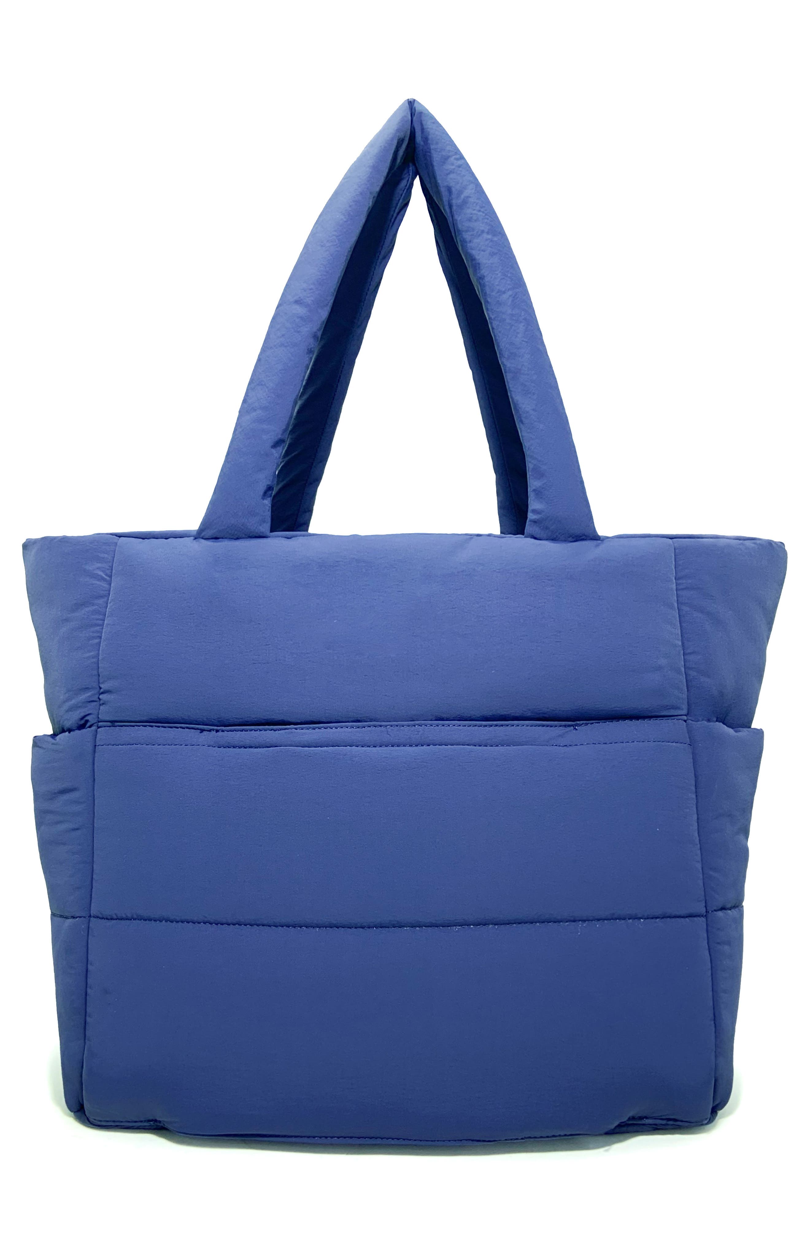Thacker Quinn Quilted Nylon Tote, Alternate, color, Night Blue