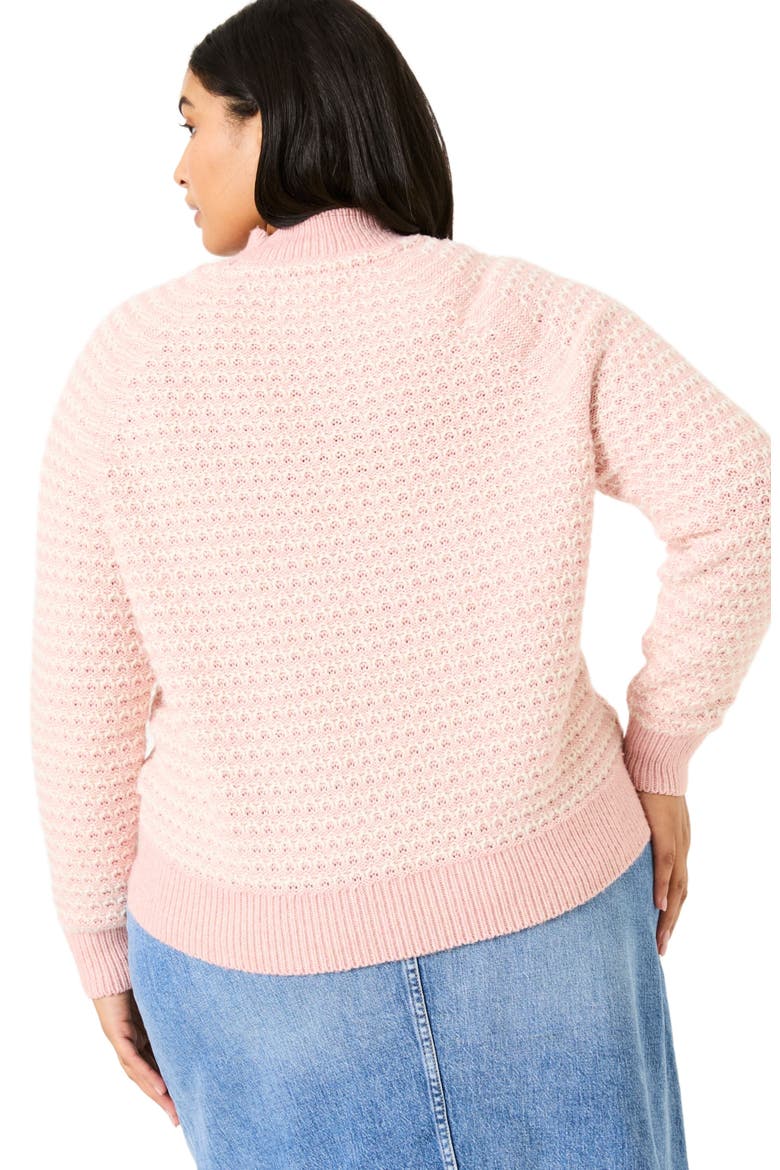 Plus Size Candy Stripe Sweater, Alternate, color, Pink