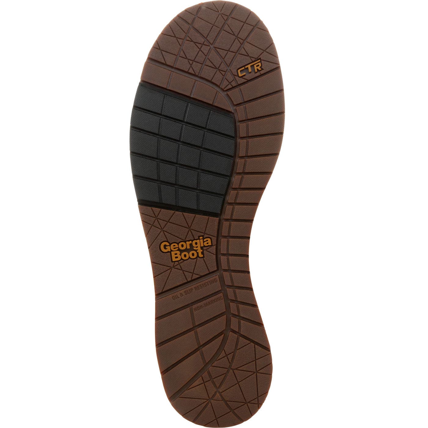 Georgia Boot Amp Lt Wedge Waterproof Chelsea Work Boot, Alternate, color, Brown