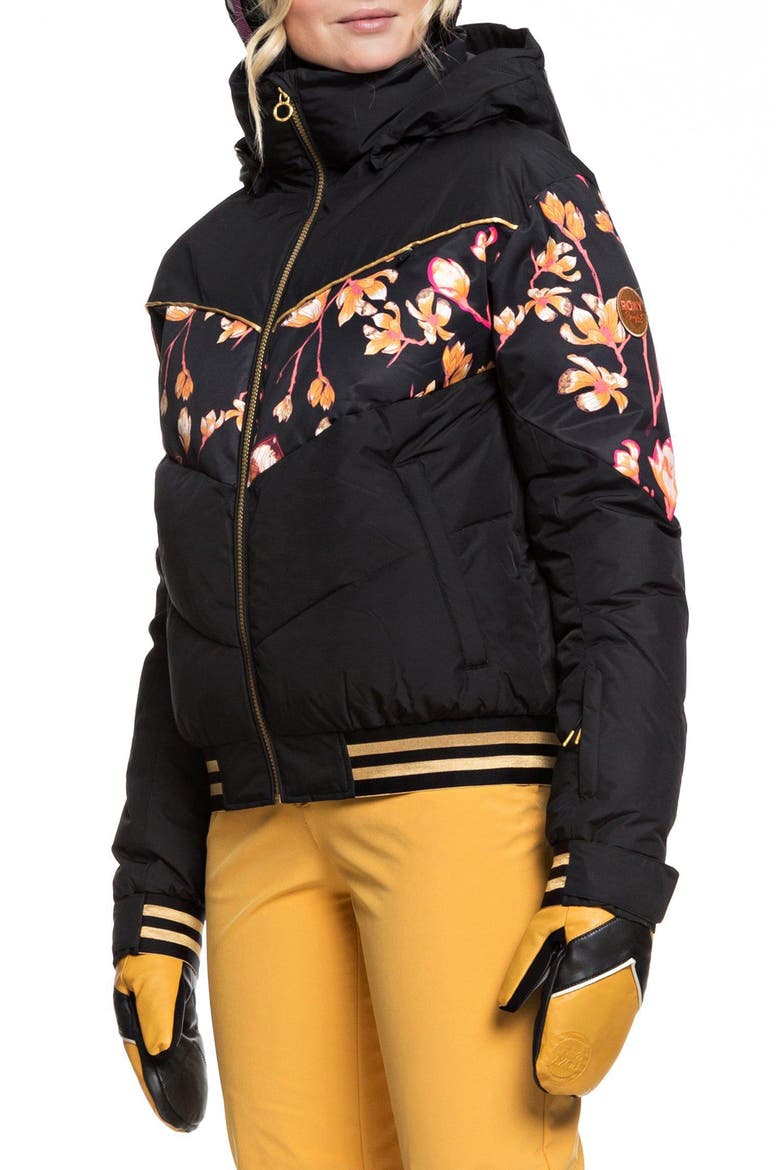 Torah Bright Summit Hooded Snow Jacket, Alternate, color, TRUE BLACK MAGNOLIA